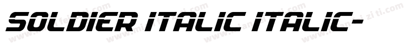 Soldier Italic Italic字体转换